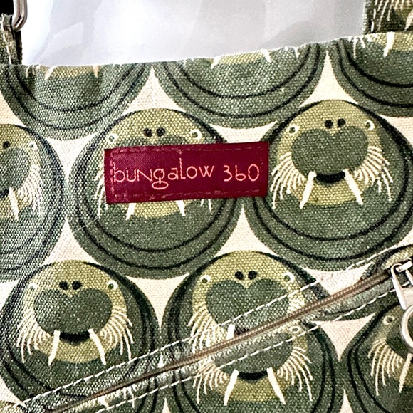 Bungalow 360 Olive Walrus Crossbody Messenger Bag - Picture 7 of 11